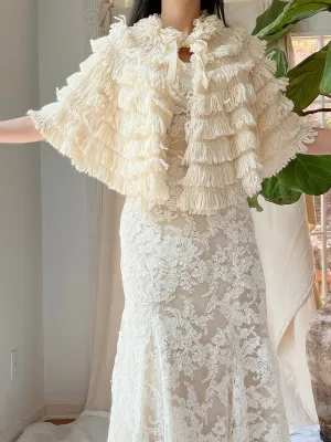 1930s Looped Yarn Cape - OSFM