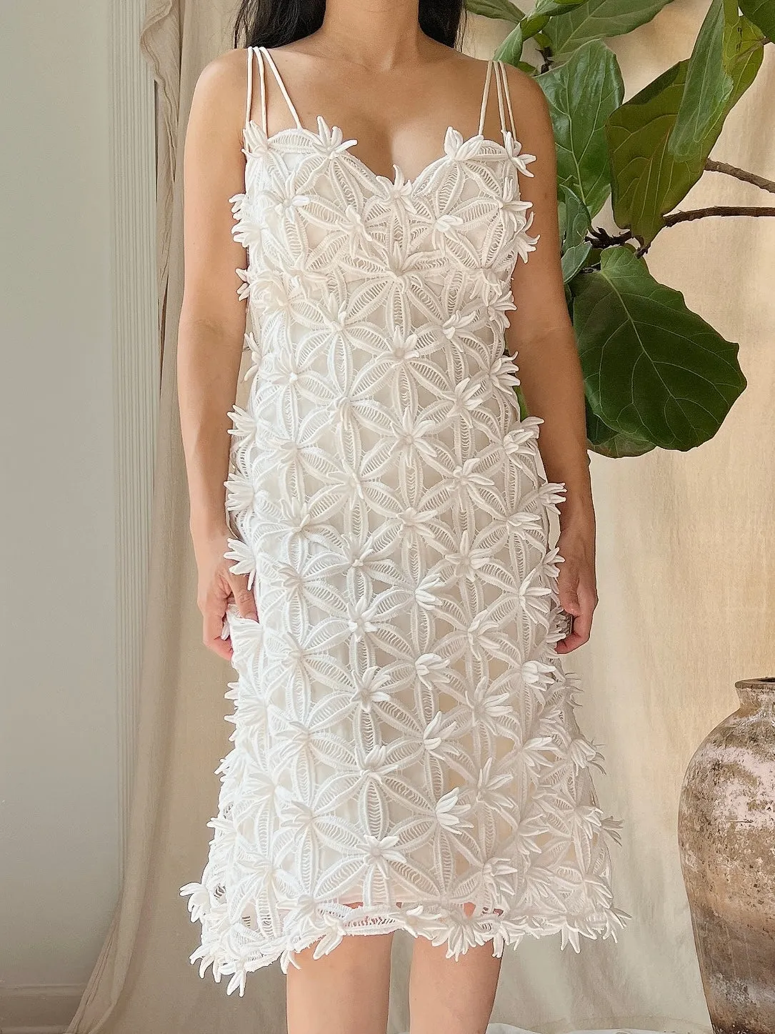 1960s 3D Flower Mod Dress - M