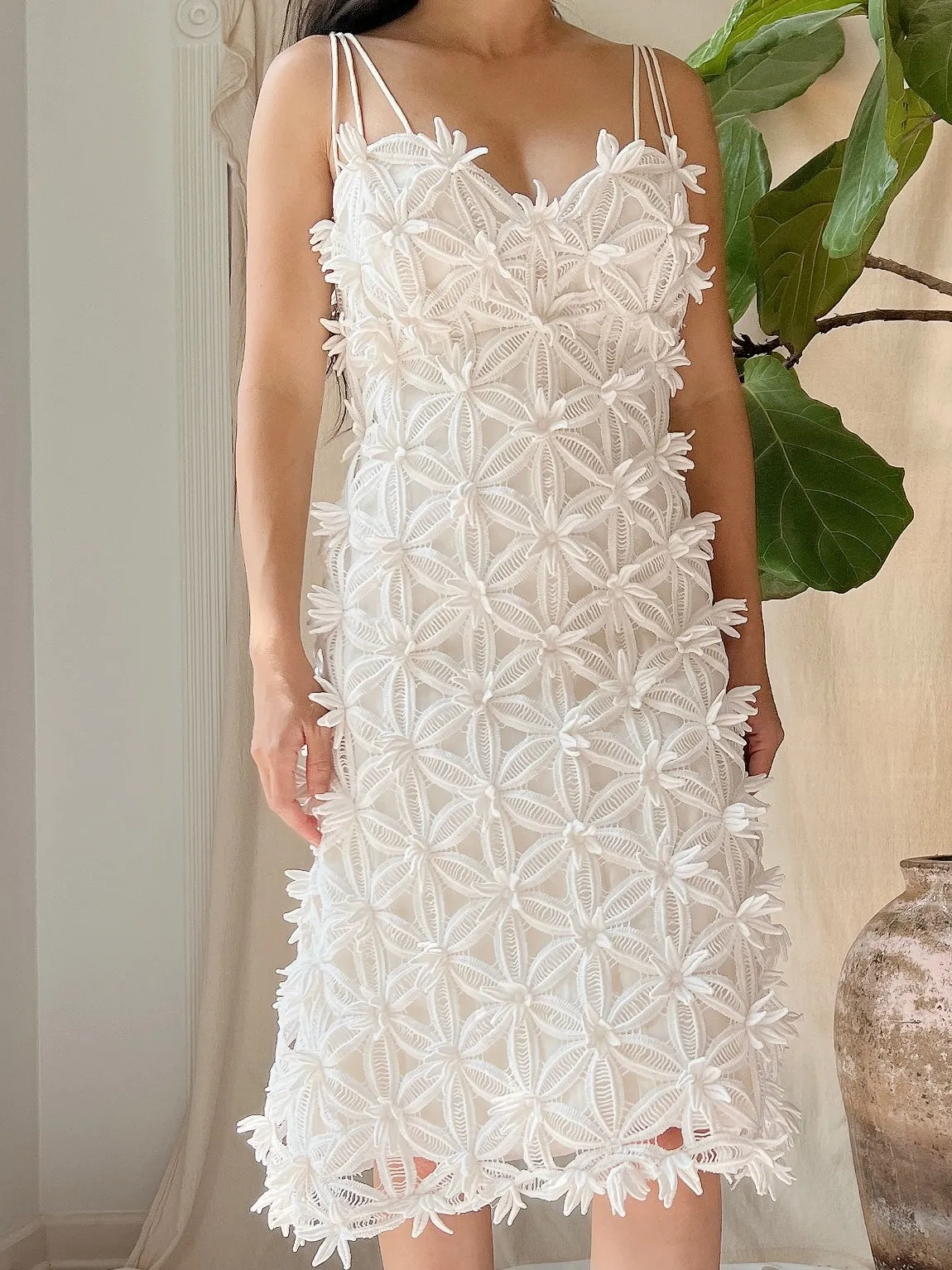 1960s 3D Flower Mod Dress - M