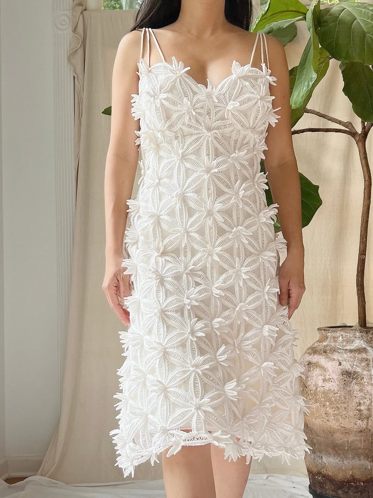1960s 3D Flower Mod Dress - M