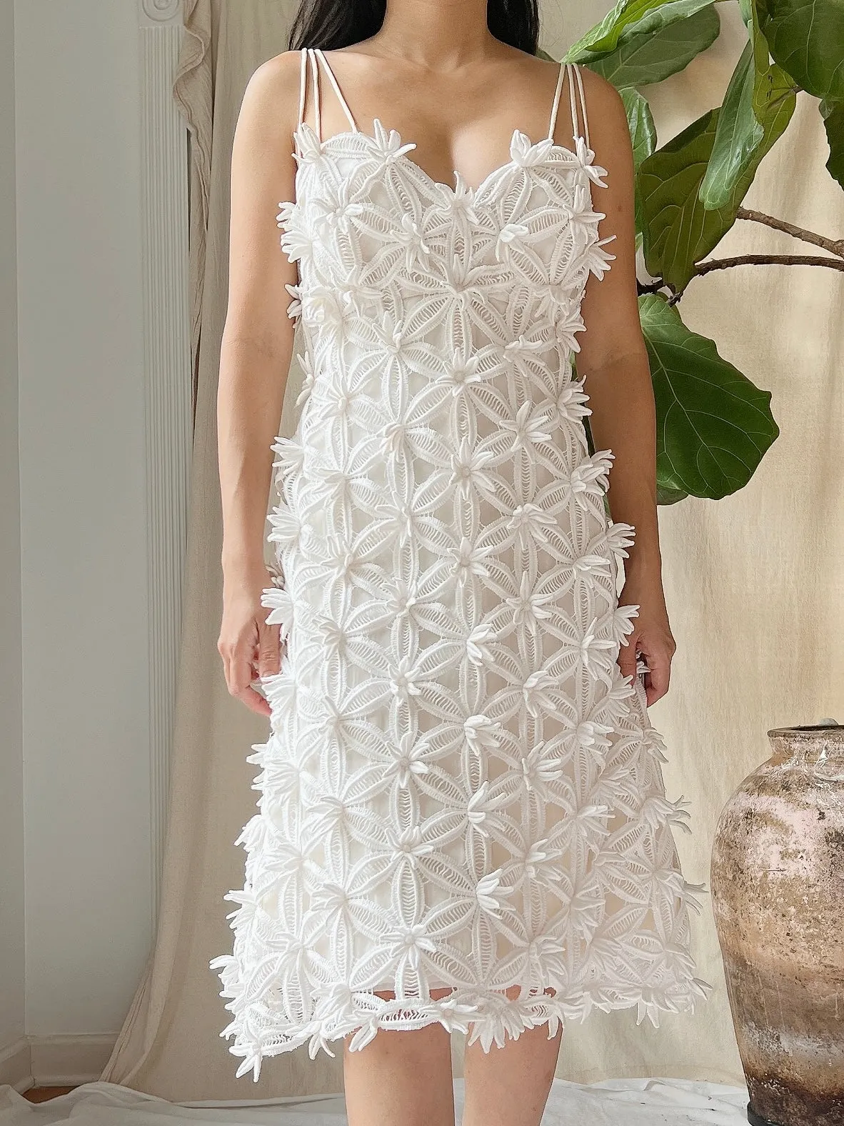 1960s 3D Flower Mod Dress - M