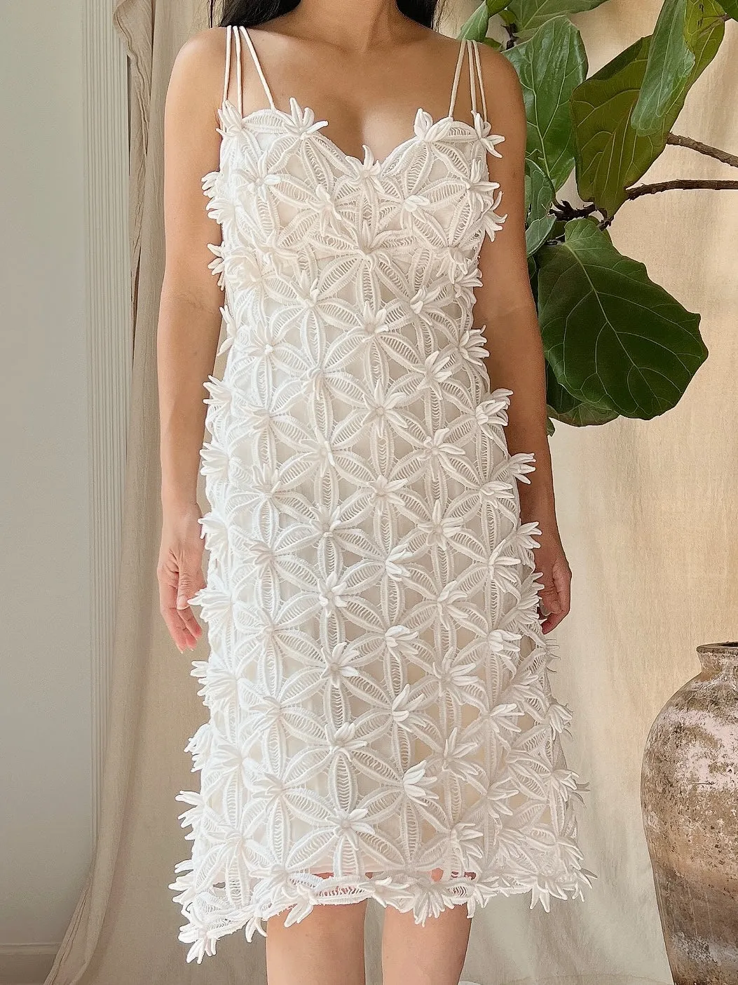 1960s 3D Flower Mod Dress - M