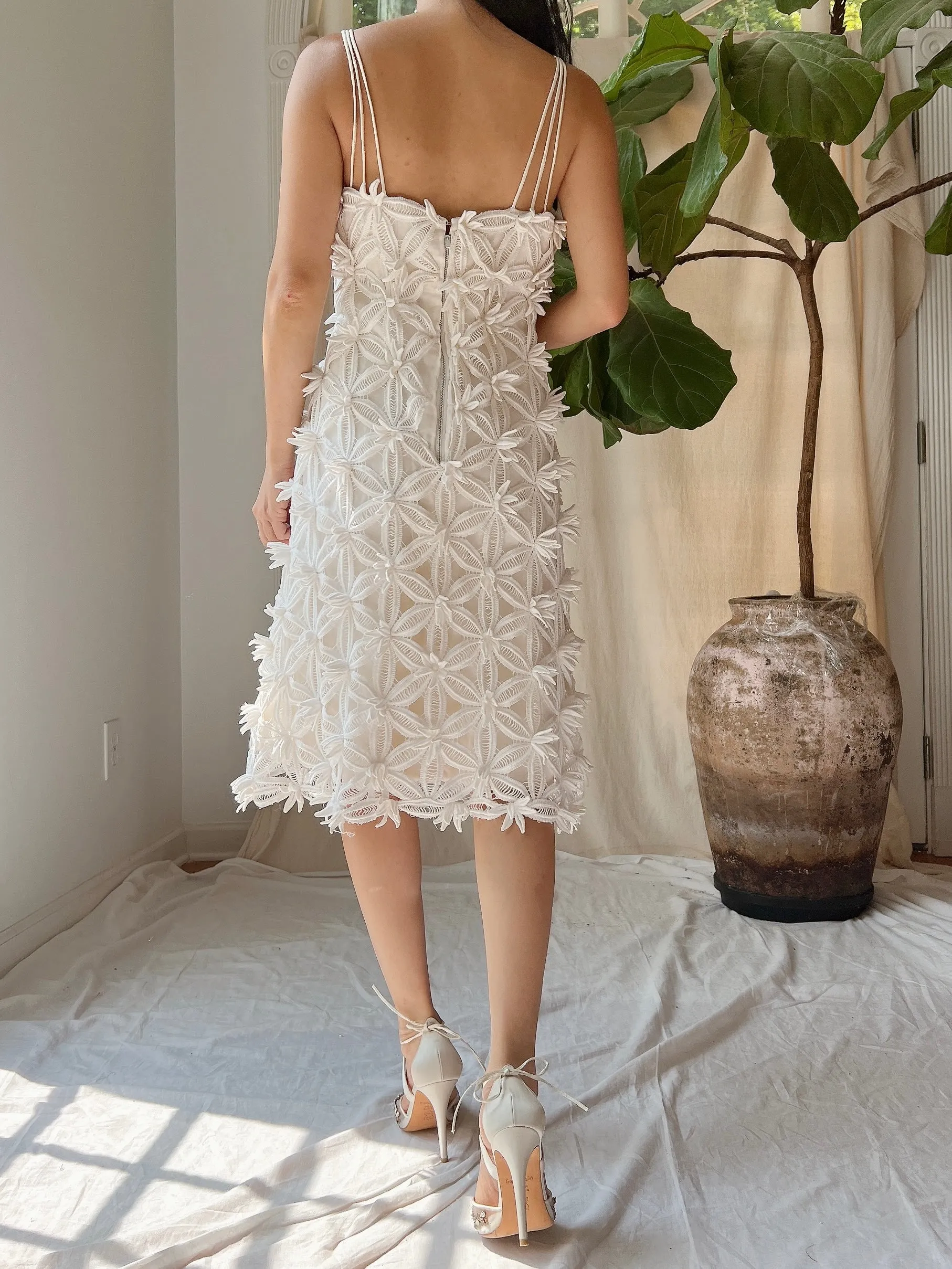 1960s 3D Flower Mod Dress - M