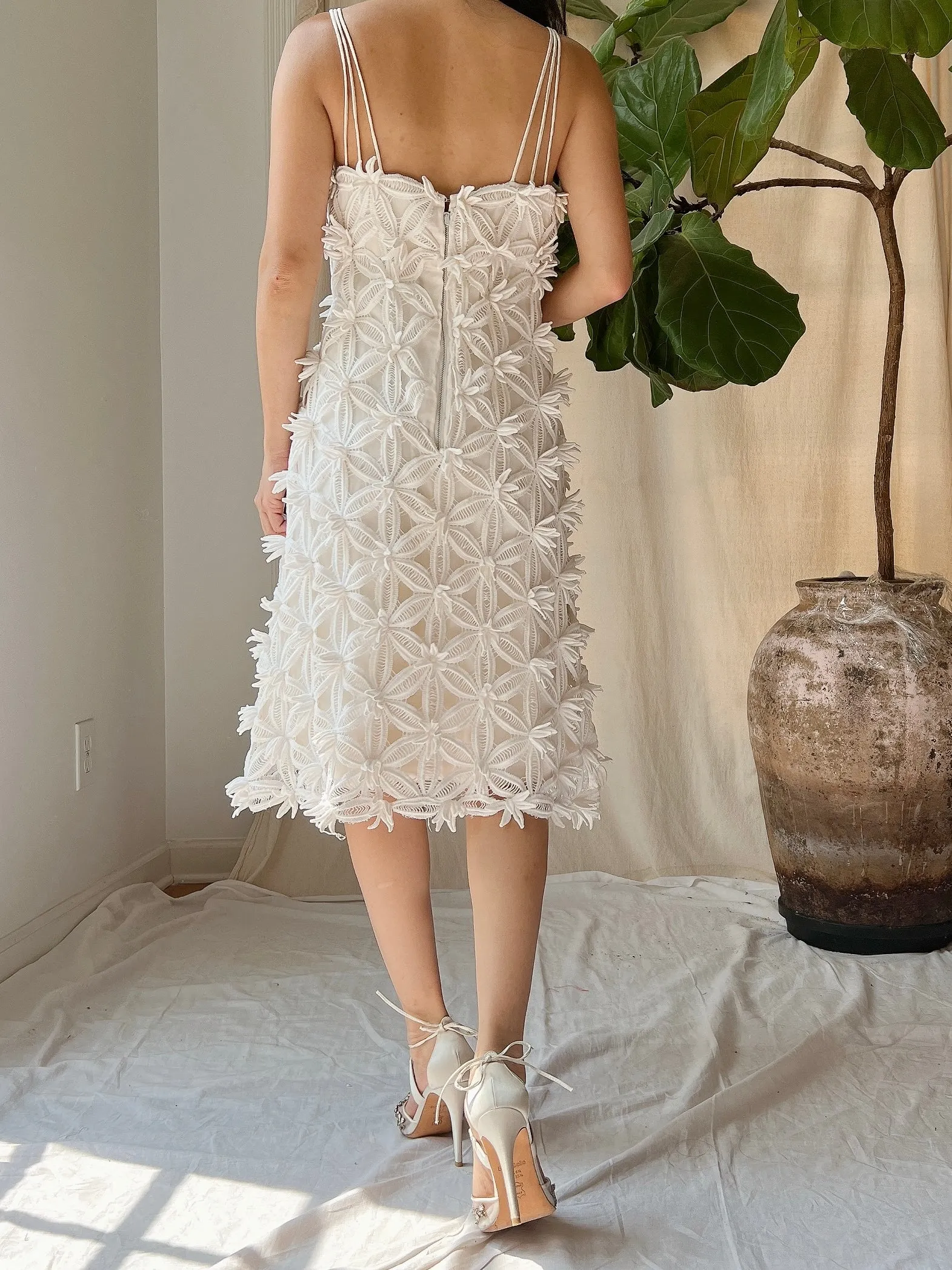 1960s 3D Flower Mod Dress - M