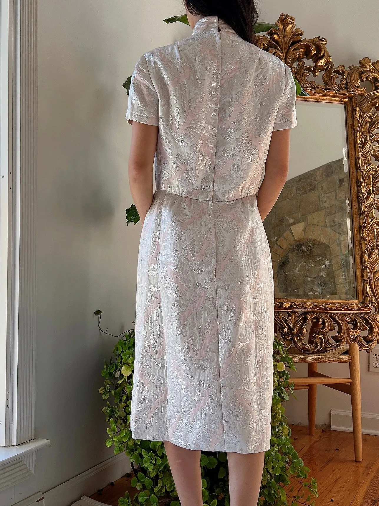 1960s Brocade Metallic Dress - S/M