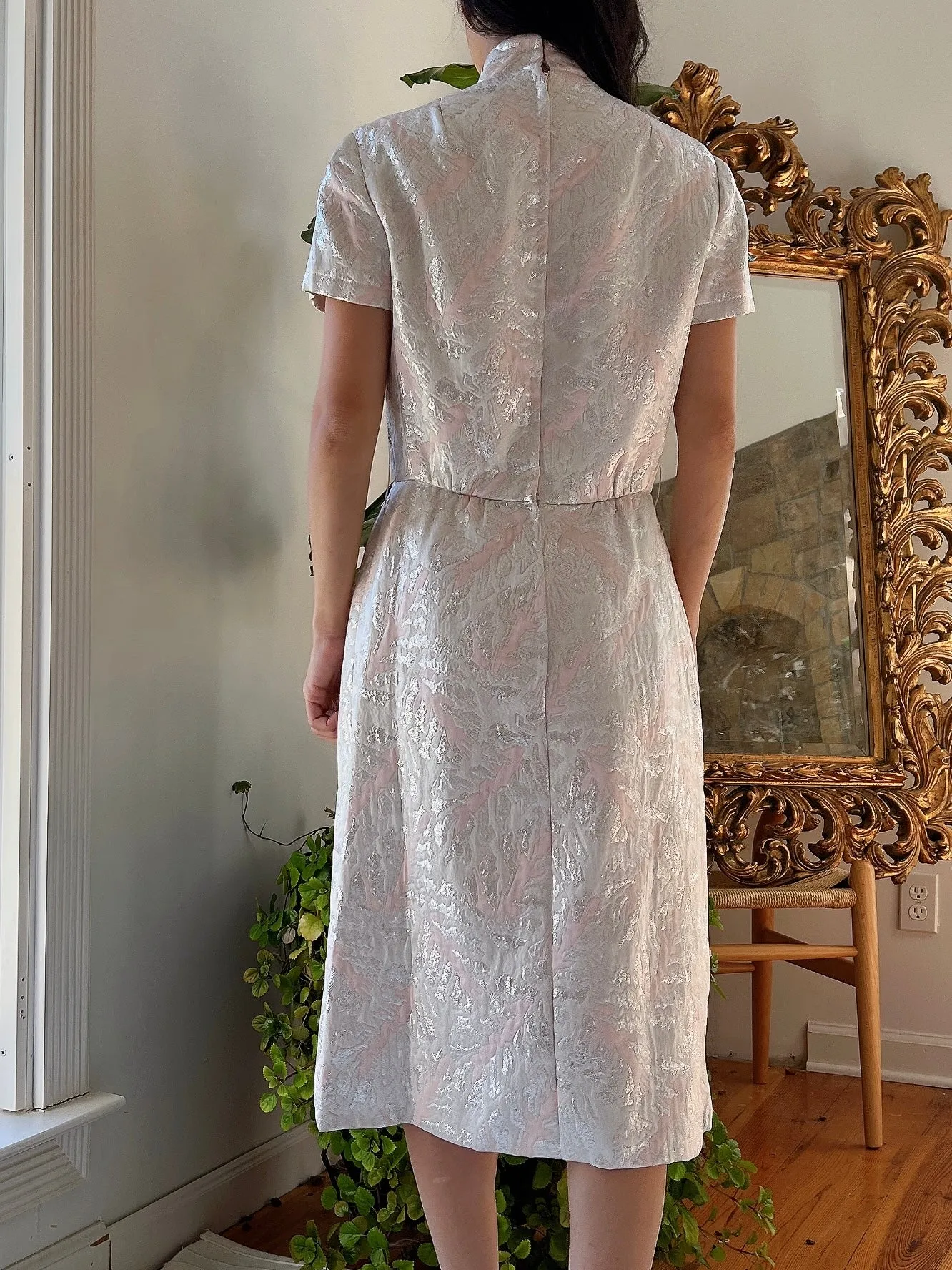 1960s Brocade Metallic Dress - S/M