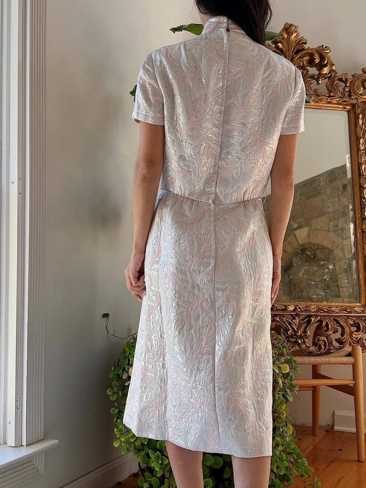 1960s Brocade Metallic Dress - S/M