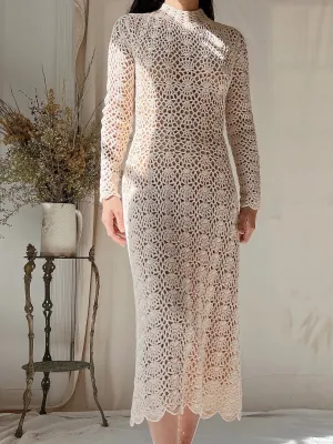 1970s Crochet Midi Dress - XS/S