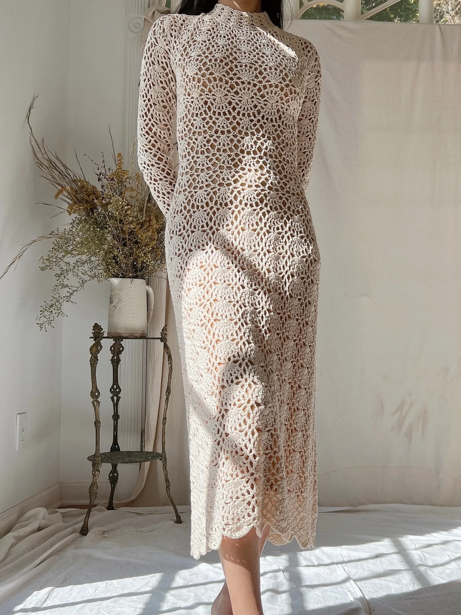 1970s Crochet Midi Dress - XS/S