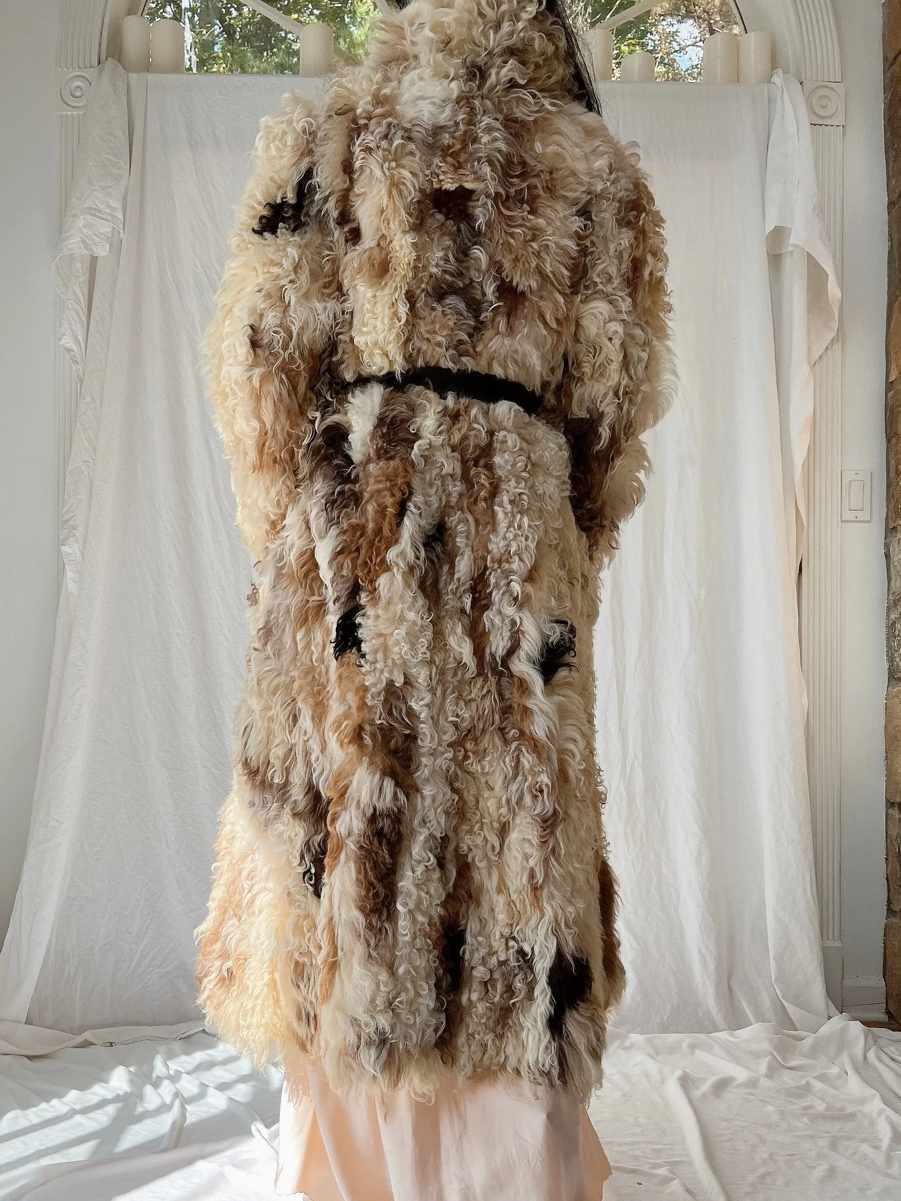 1970s Rare Sheared Curly Lamb Coat - M