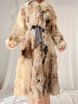 1970s Rare Sheared Curly Lamb Coat - M