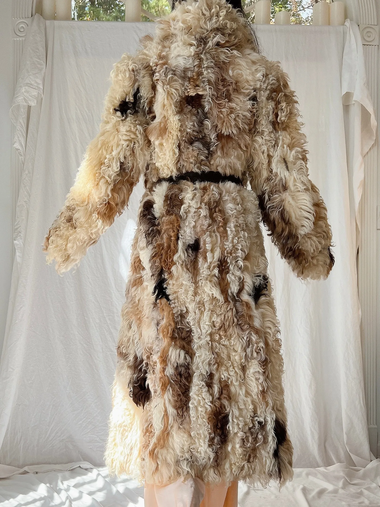 1970s Rare Sheared Curly Lamb Coat - M