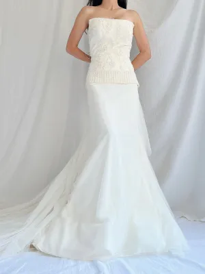 1990s Kleinfeld 2-Piece Silk Tulle Ensemble - M/8