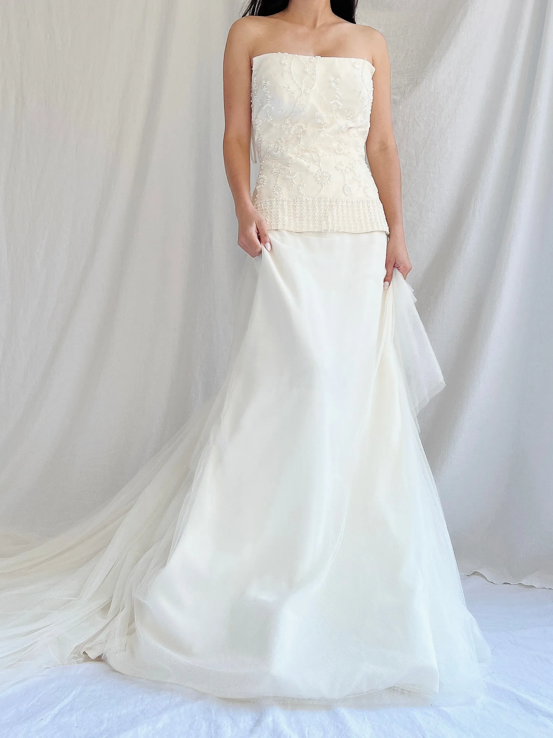 1990s Kleinfeld 2-Piece Silk Tulle Ensemble - M/8