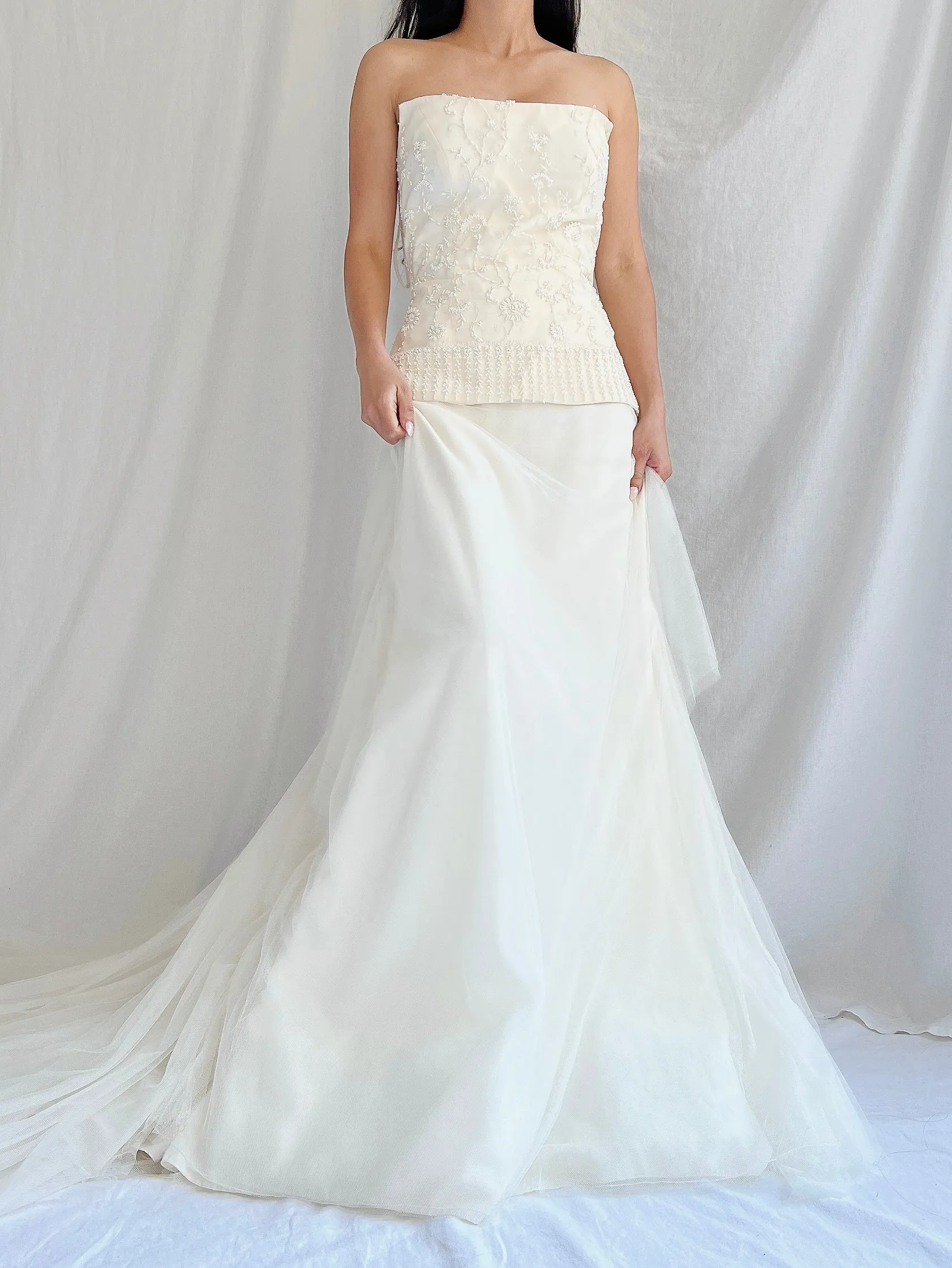 1990s Kleinfeld 2-Piece Silk Tulle Ensemble - M/8
