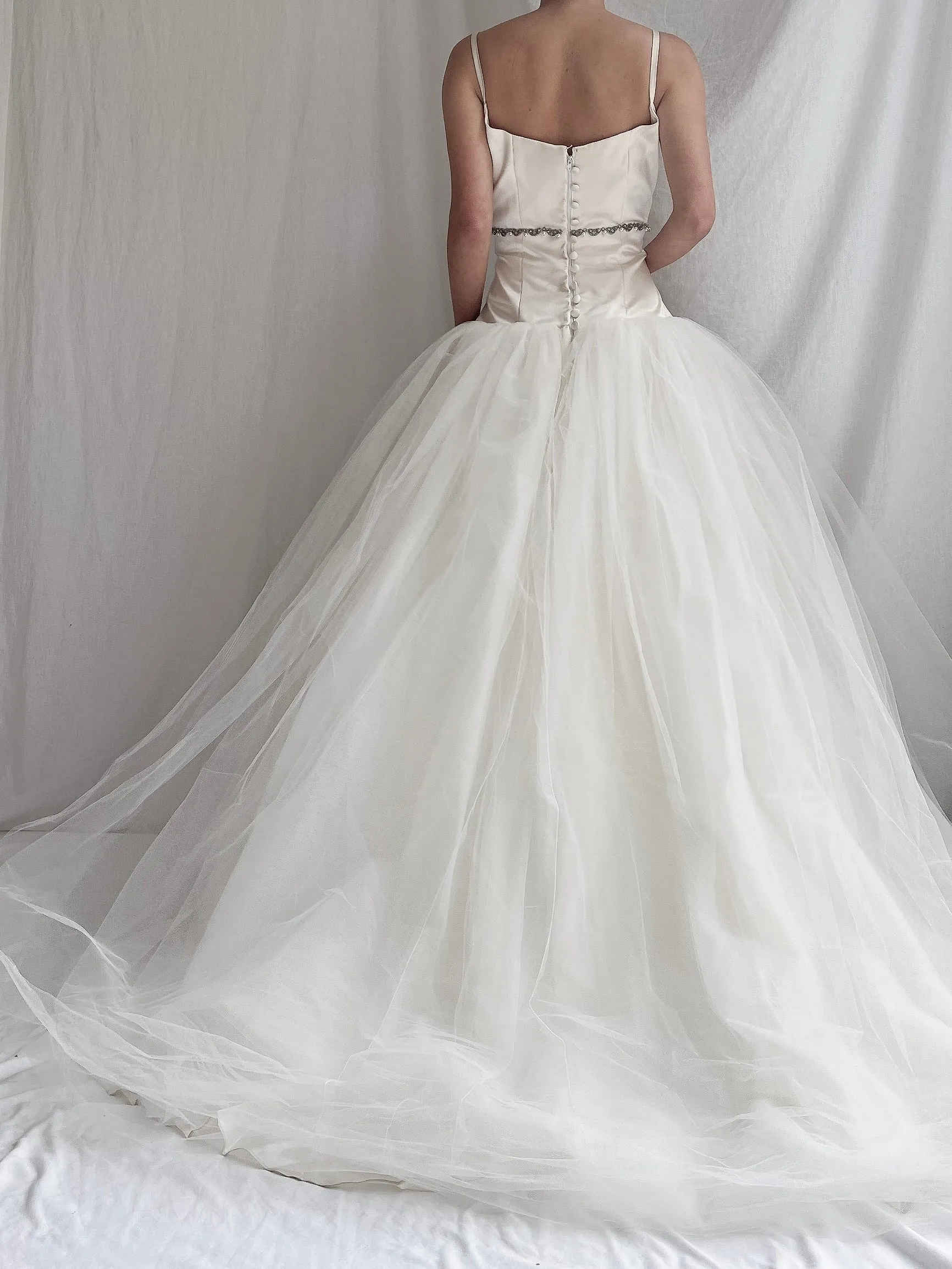 1990s Monique Llhuilier Tulle Gown - M 6/8