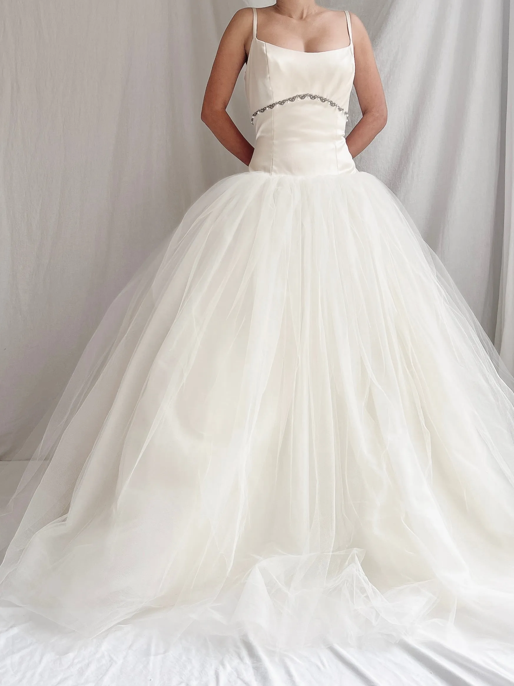 1990s Monique Llhuilier Tulle Gown - M 6/8