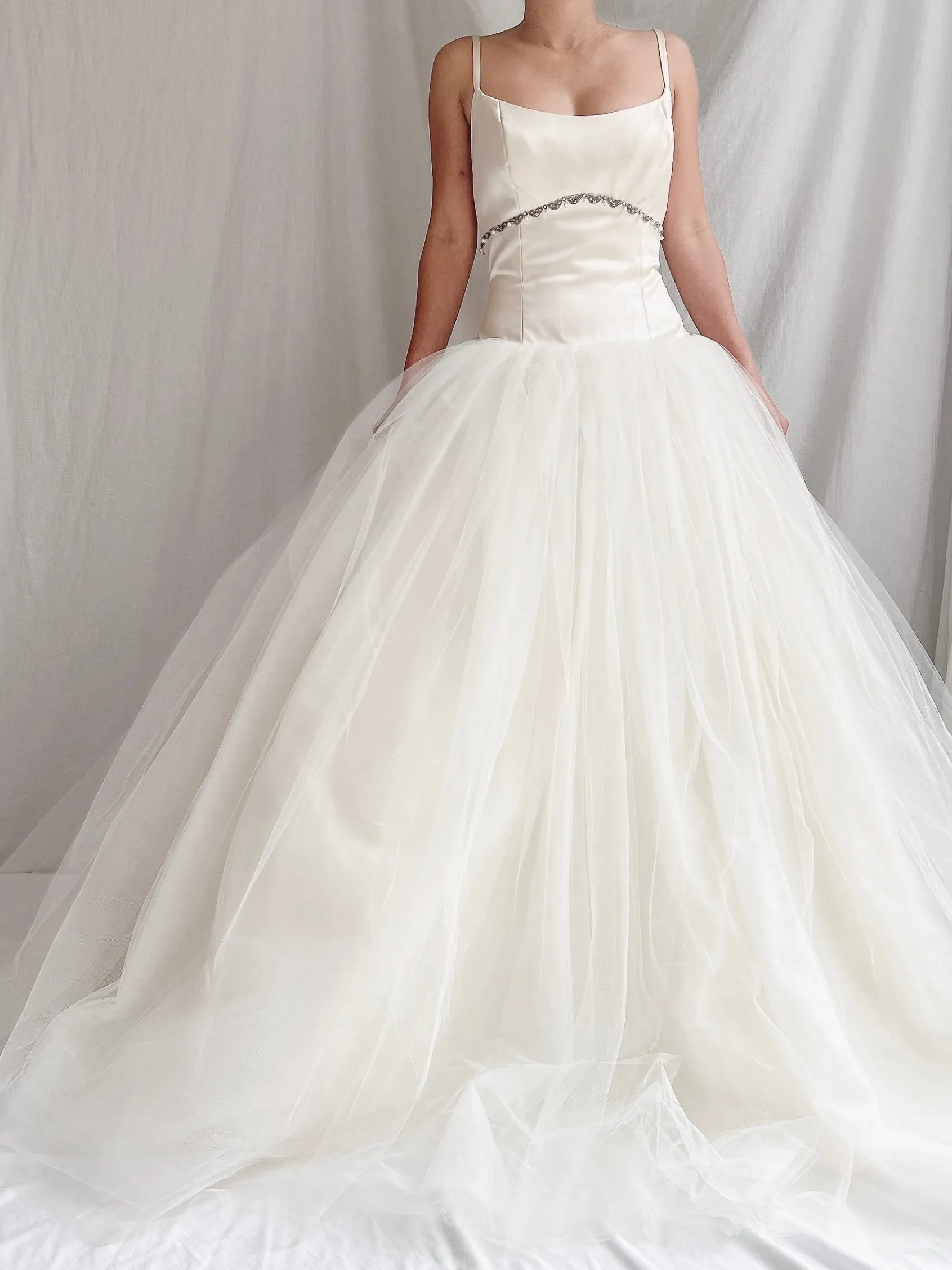 1990s Monique Llhuilier Tulle Gown - M 6/8