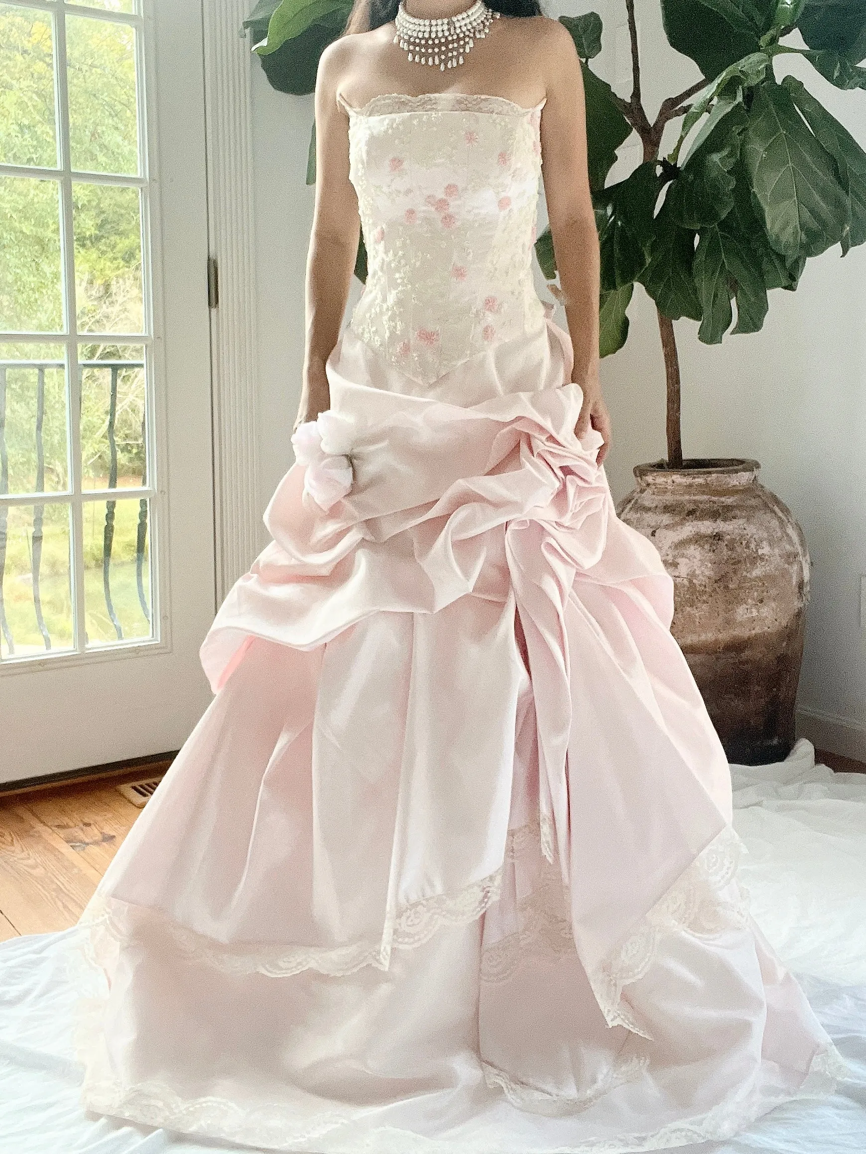 1990s Pink Corset 2 Piece - M/L