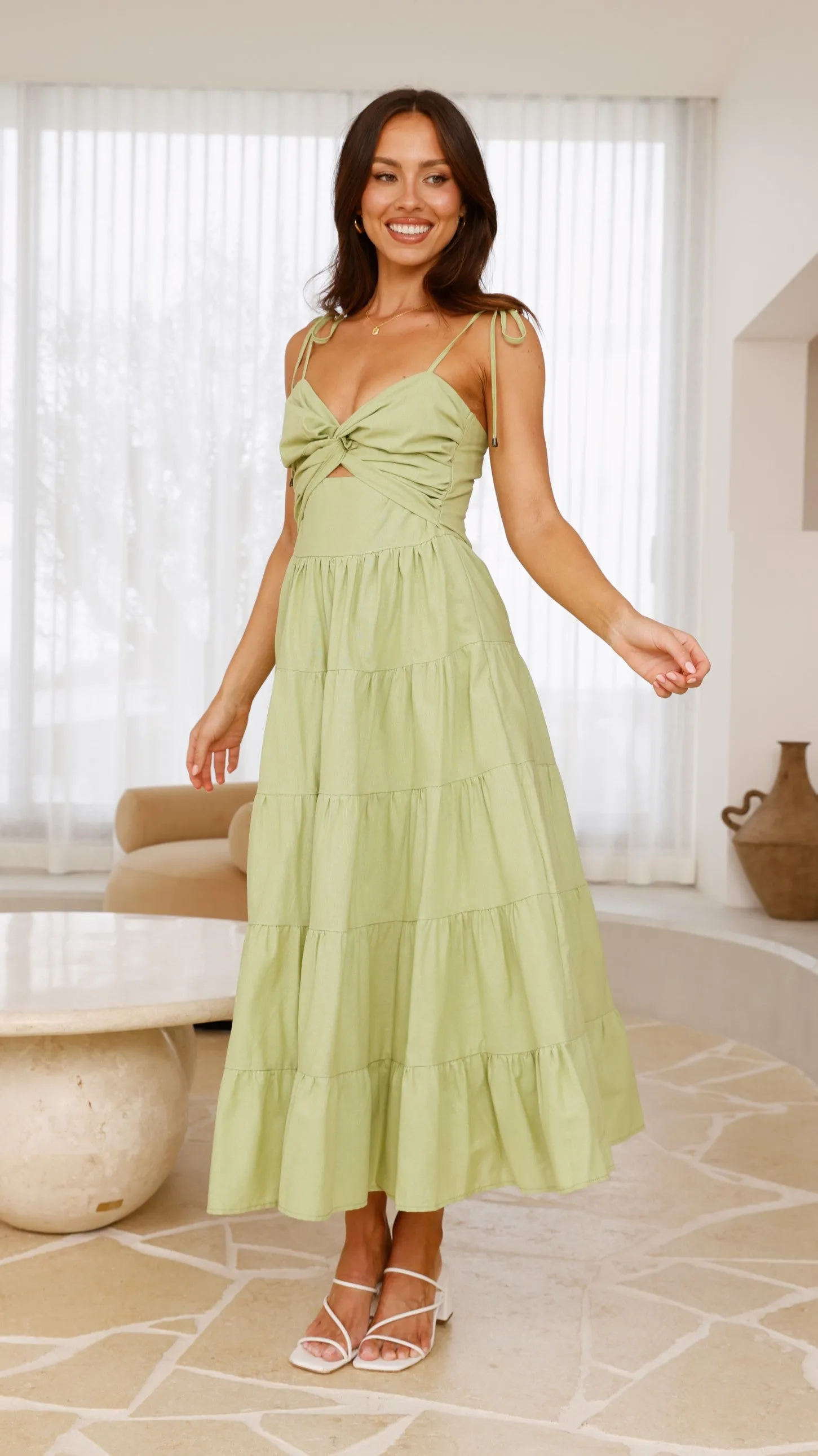 Armani Maxi Dress - Light Green