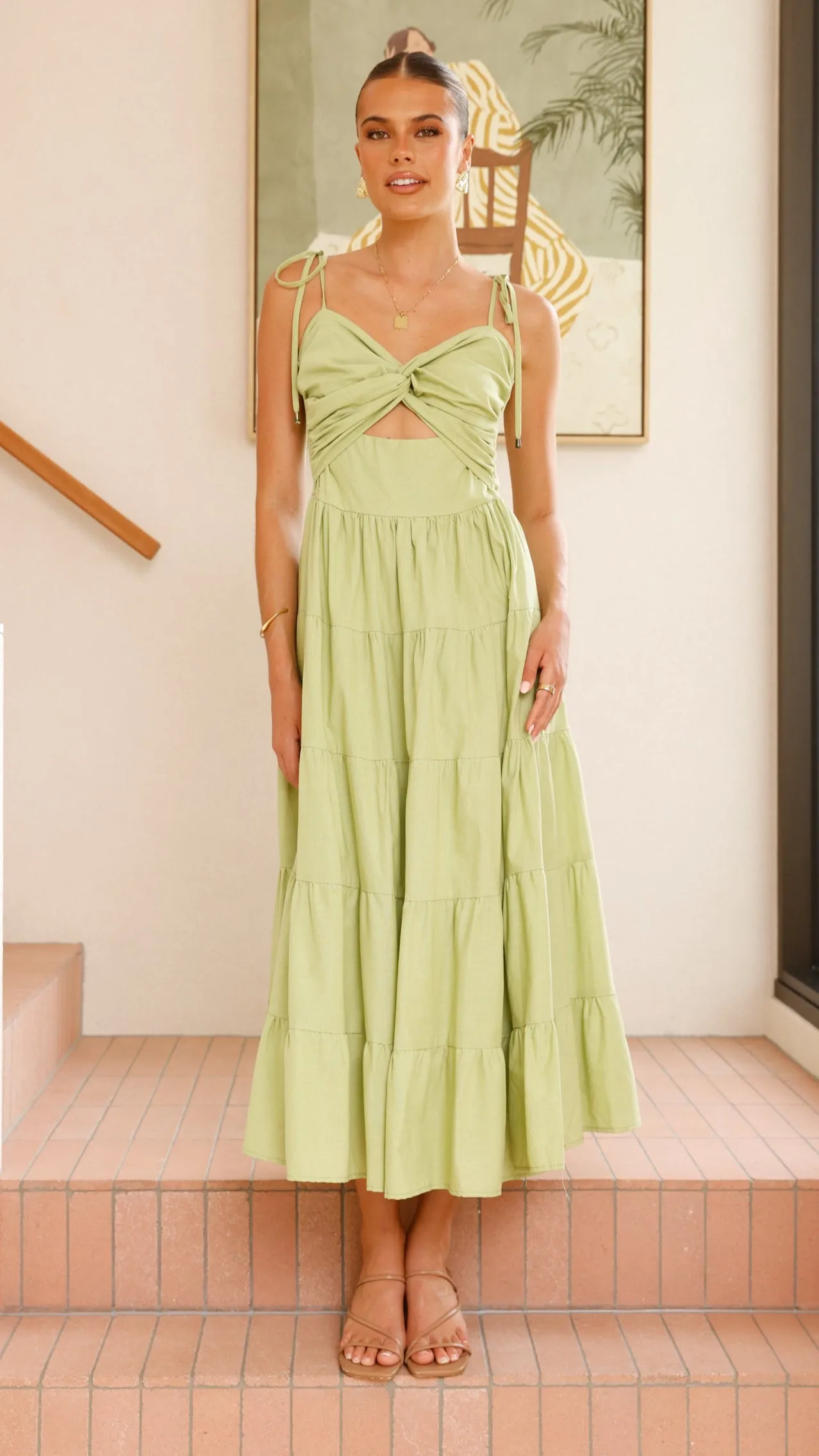 Armani Maxi Dress - Light Green