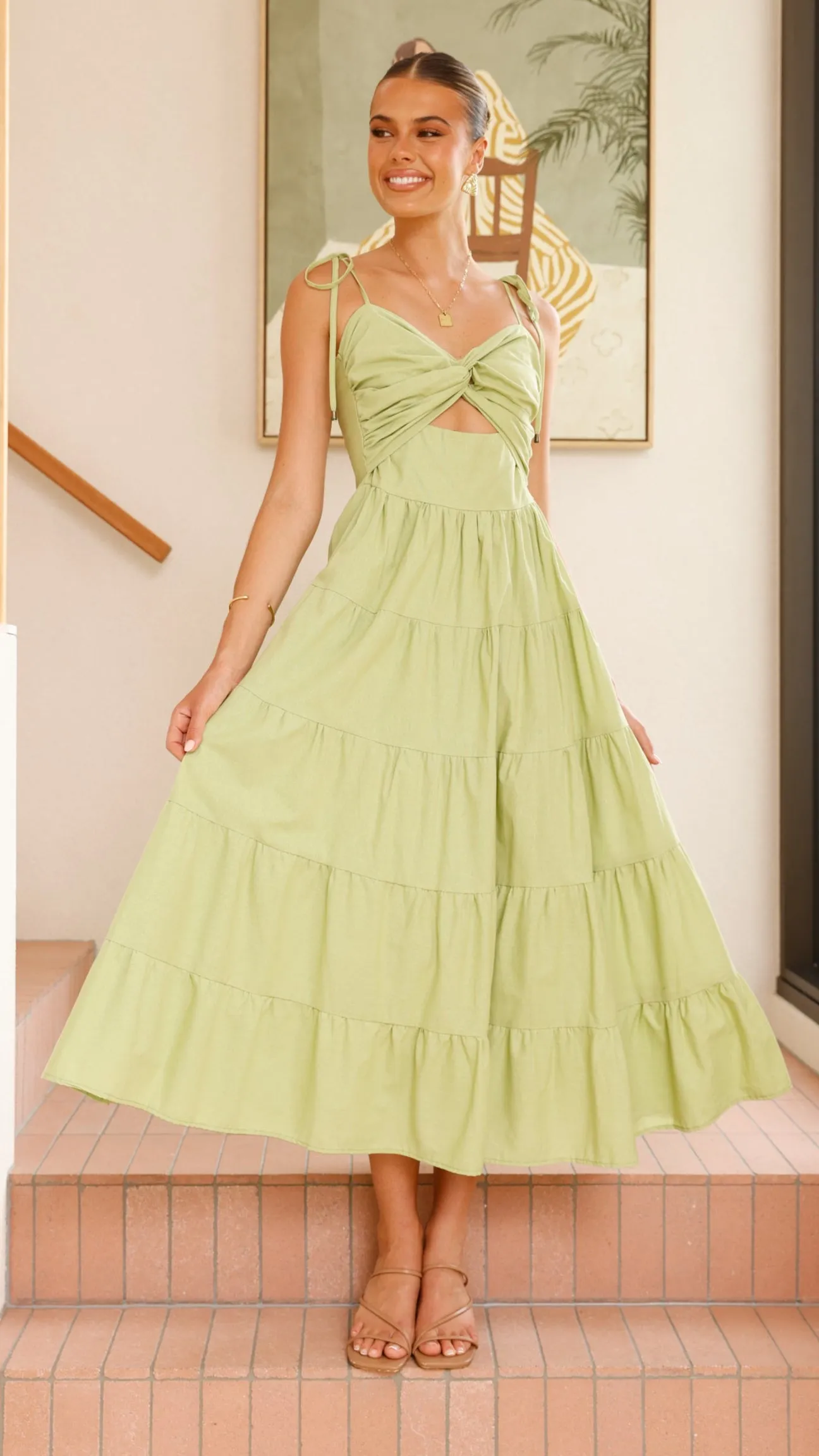 Armani Maxi Dress - Light Green
