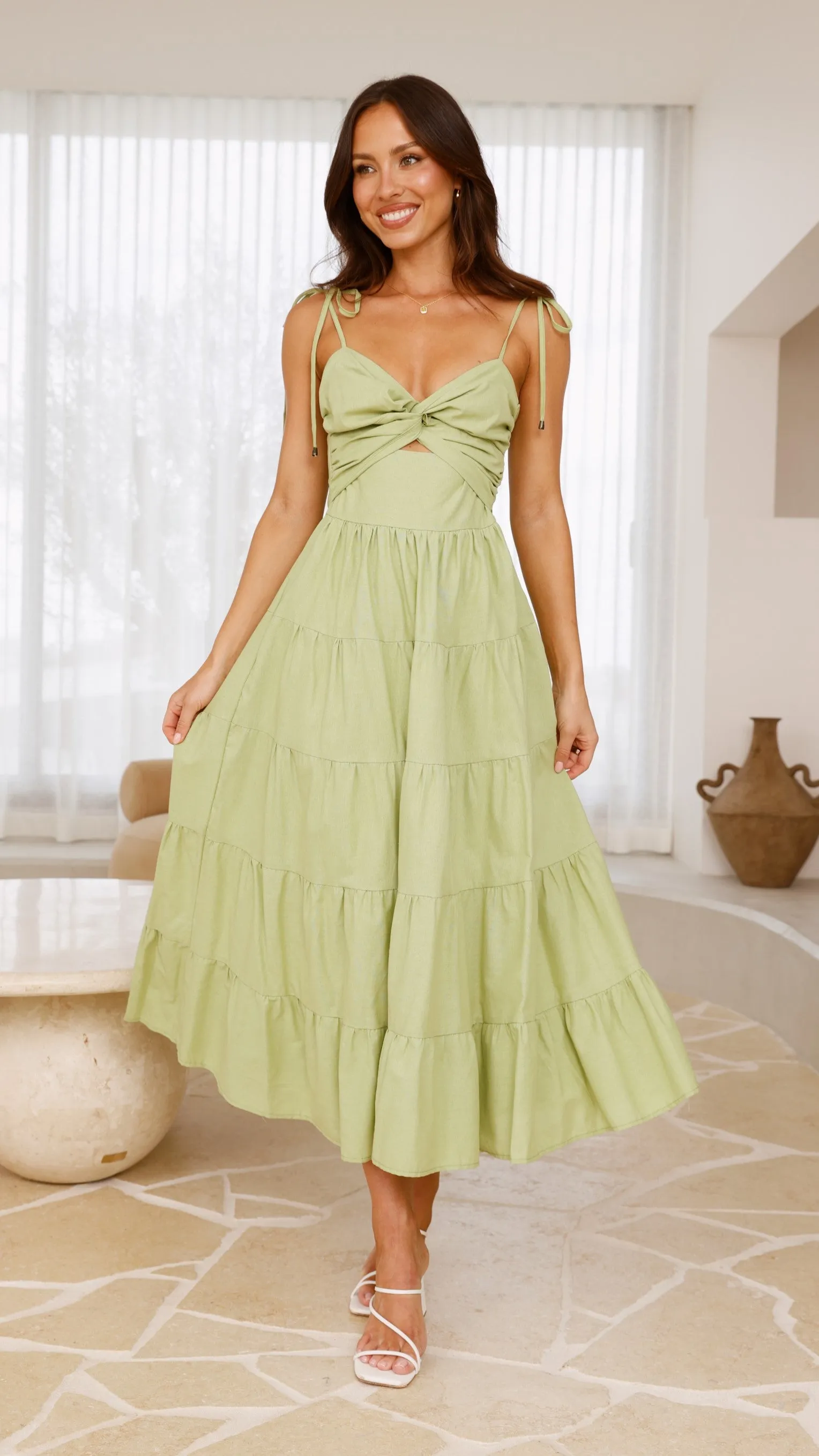 Armani Maxi Dress - Light Green