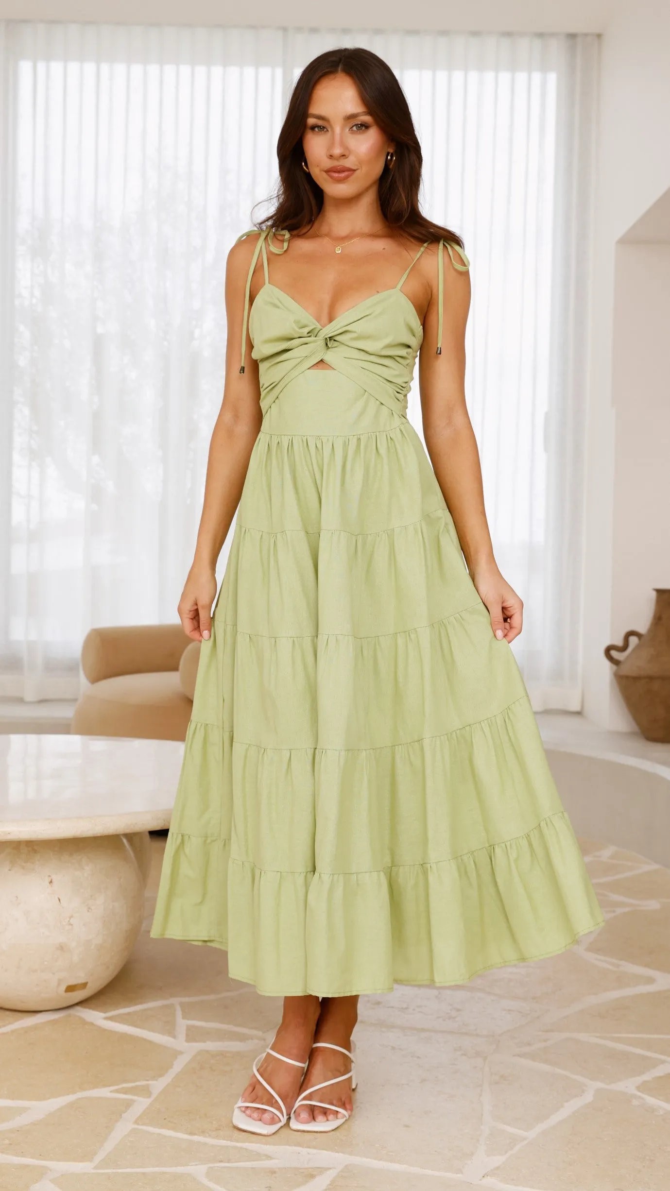 Armani Maxi Dress - Light Green