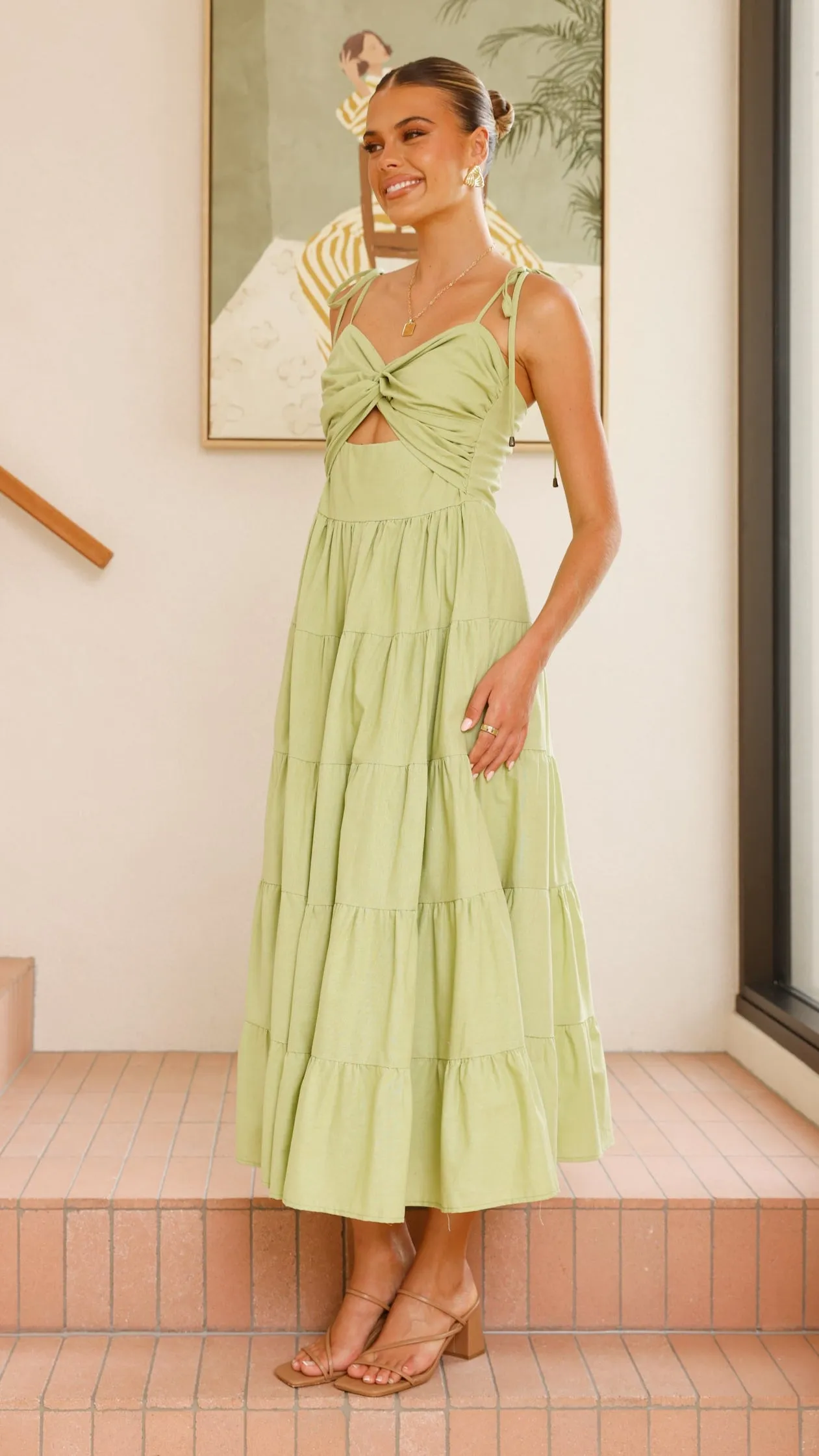 Armani Maxi Dress - Light Green