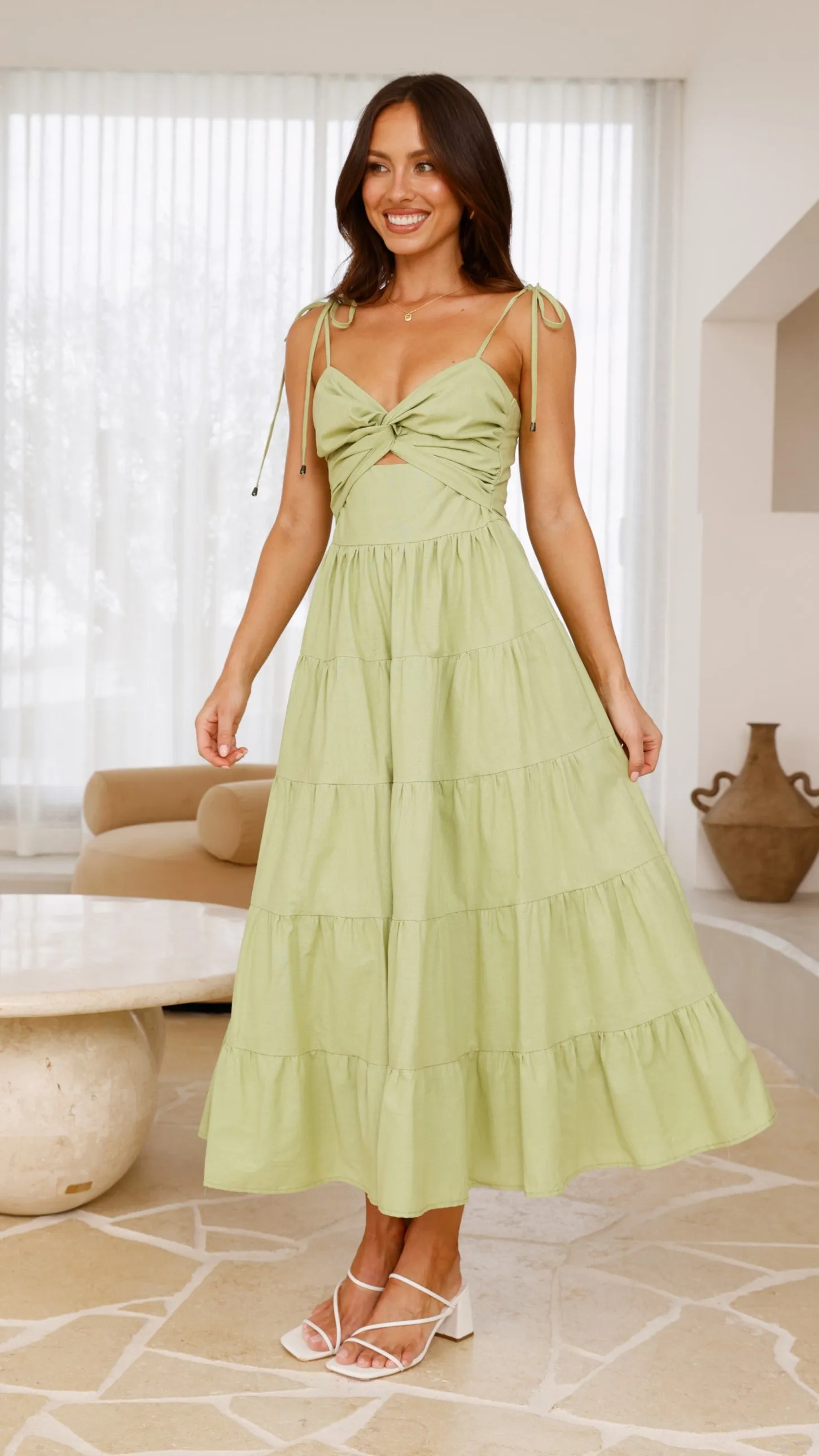 Armani Maxi Dress - Light Green
