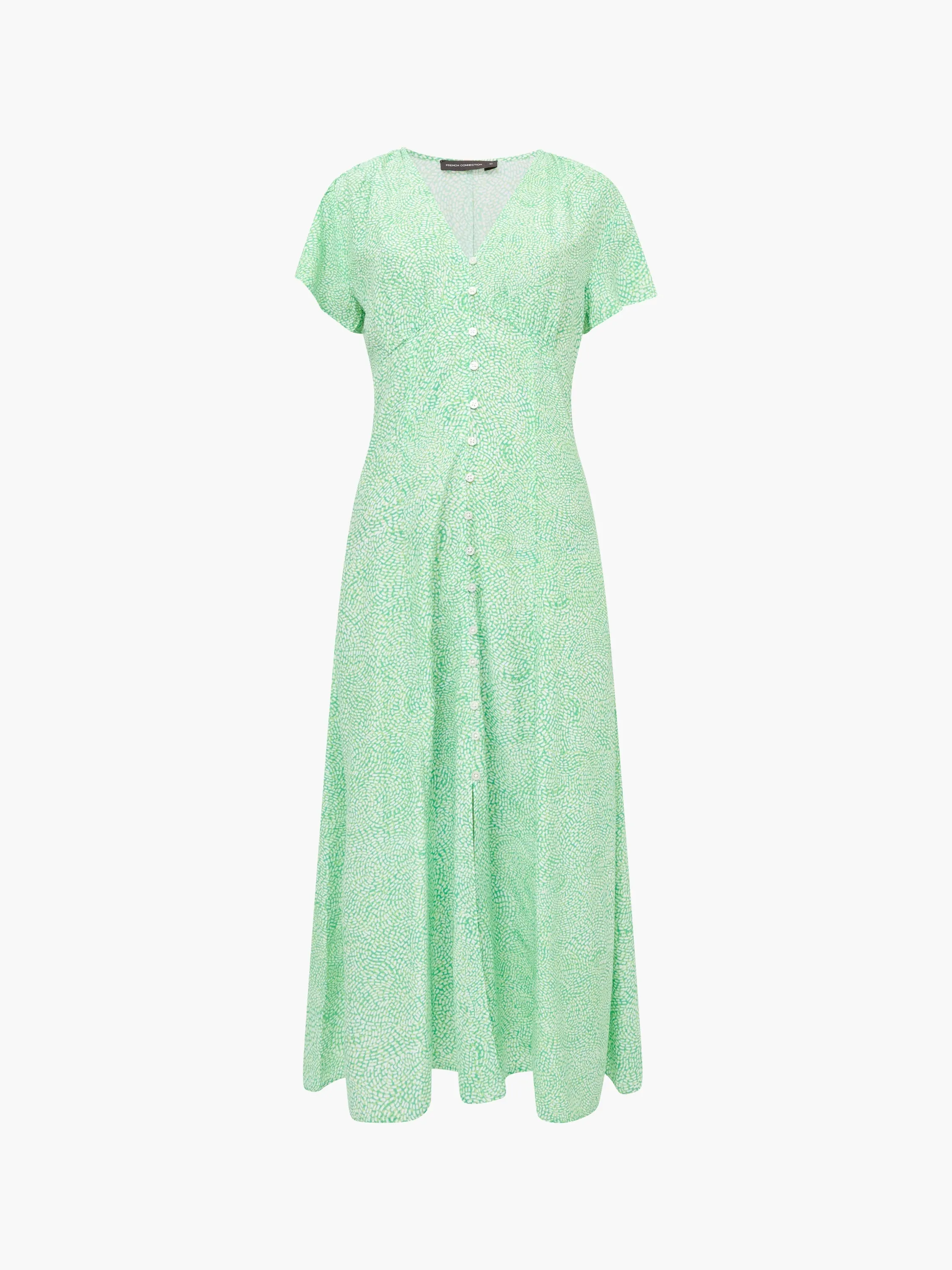 Bernice Eco V Neck Printed Tea Dress