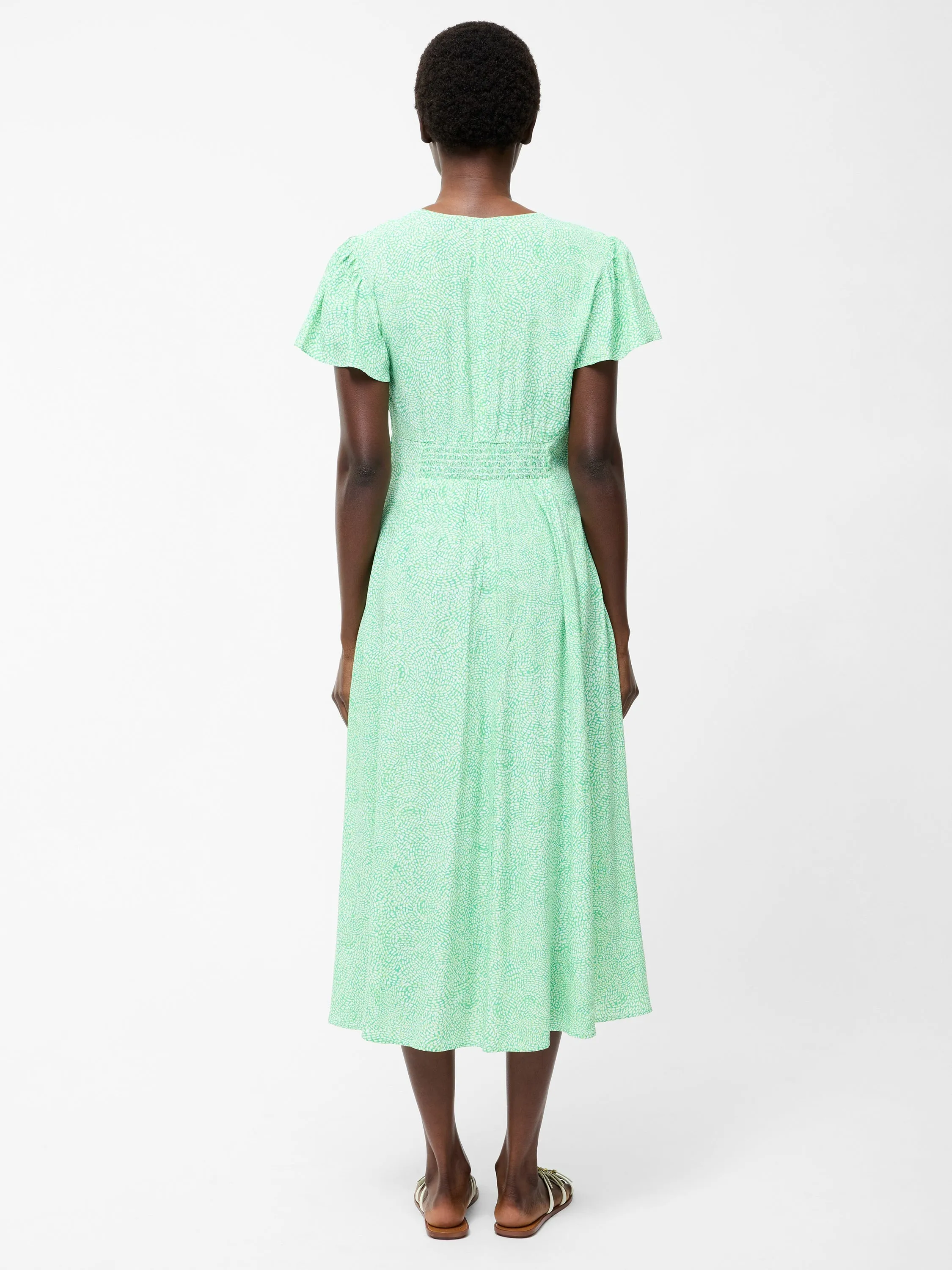 Bernice Eco V Neck Printed Tea Dress