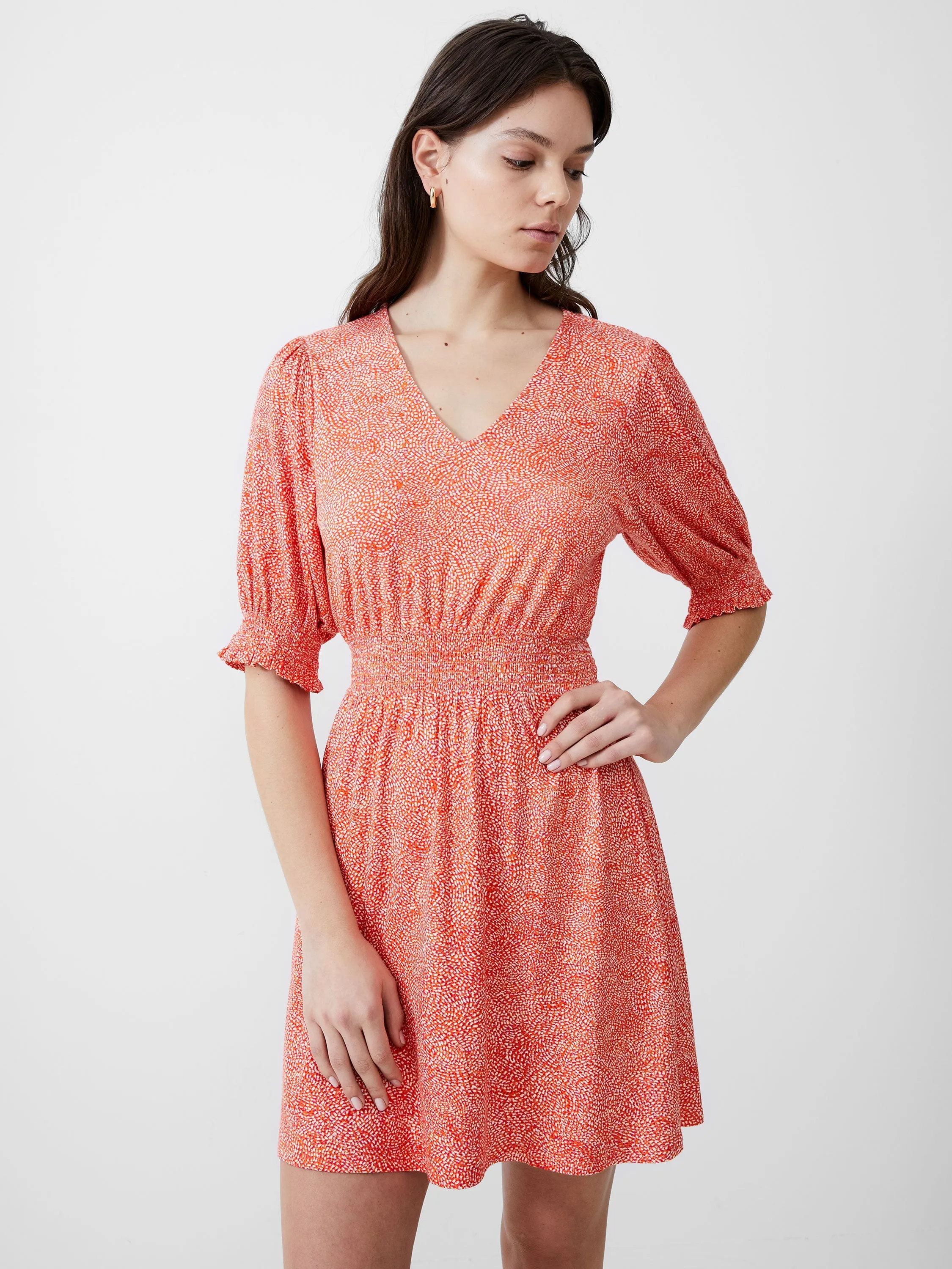 Bernice Shirred Mini Dress