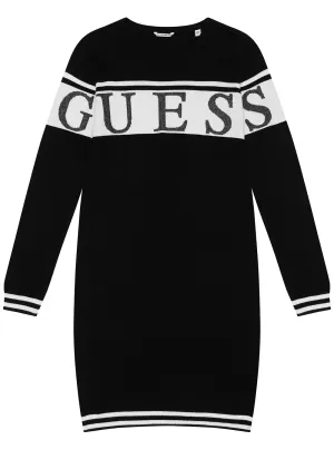 Black Long Sleeve Knit Dress (7-16)