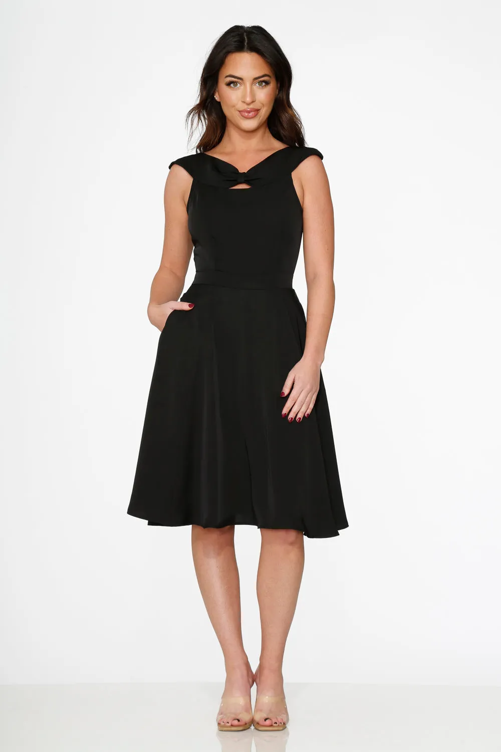 Black Occasional Swing Dress