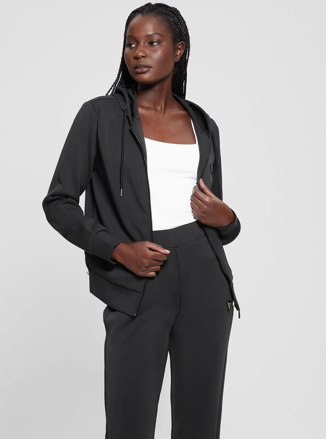 Black Olympe Hoodie Jacket