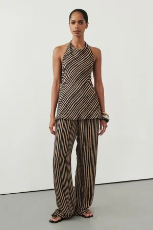 CHARLI TAN STRIPE PANT