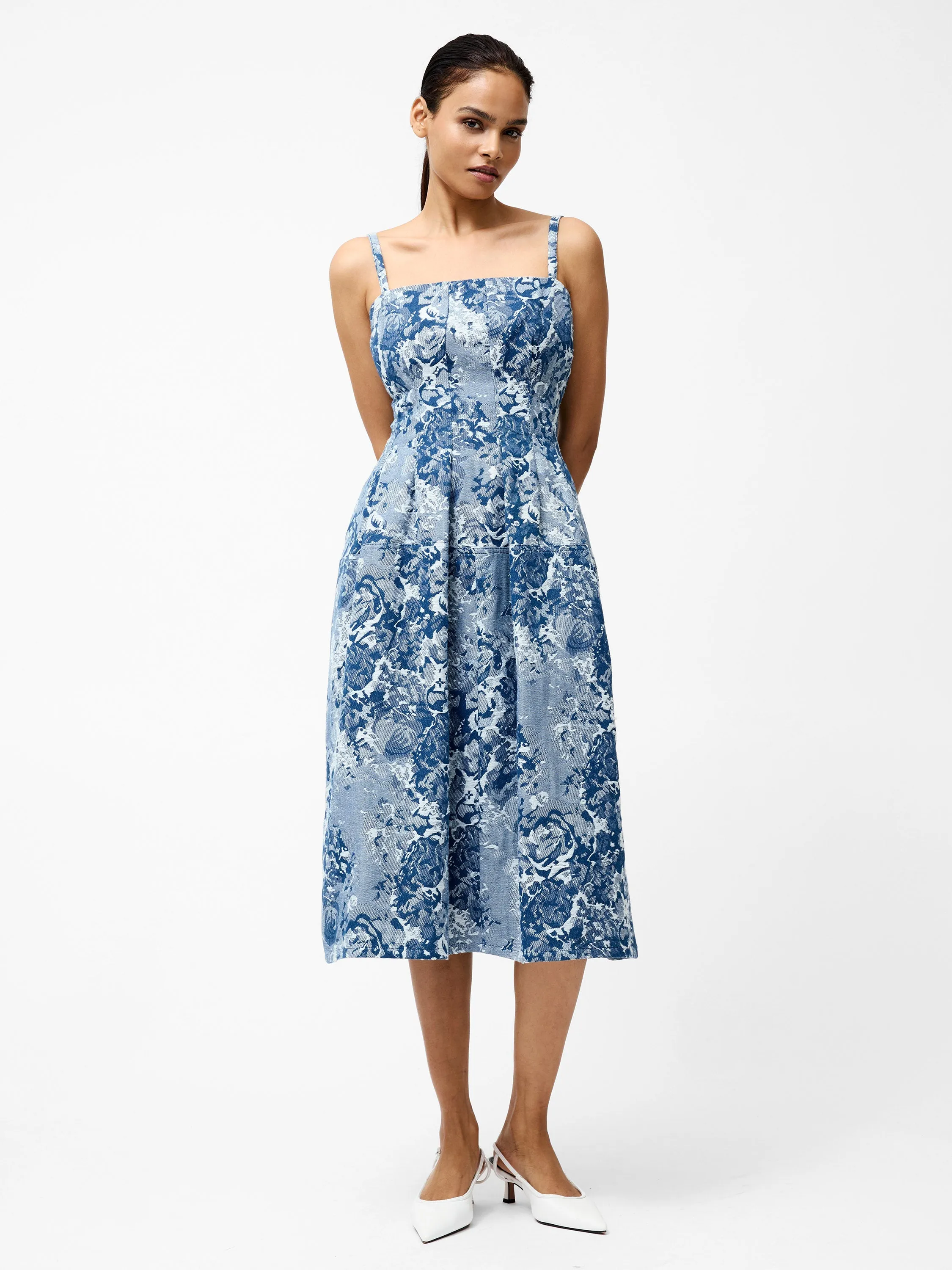 Charlotte Denim Jacquard Dress