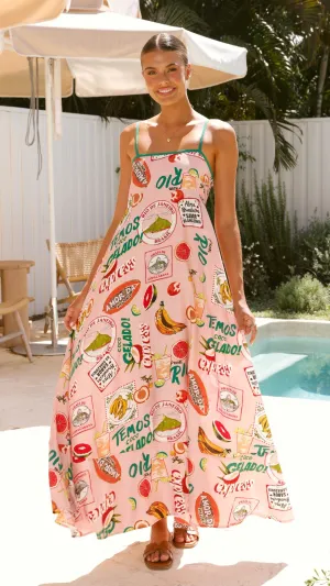 Cruise Maxi Dress - Rio Pink