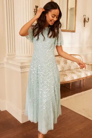 Deco Dot Gloss Ankle Gown