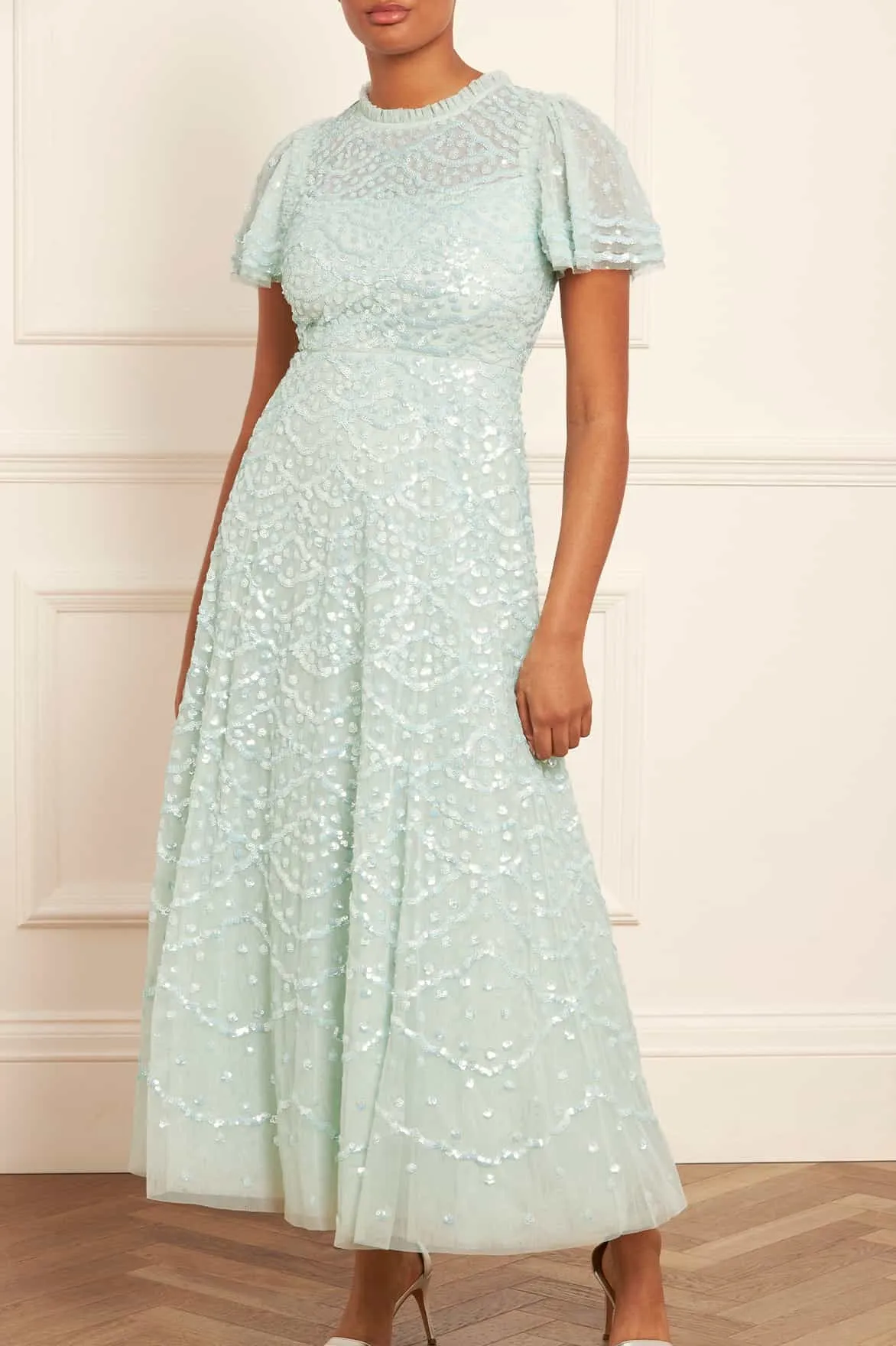 Deco Dot Gloss Ankle Gown