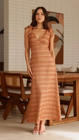 Dela Maxi Dress - Chocolate