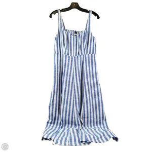 Dress Casual Midi By Old Navy In Blue & White, Size: S