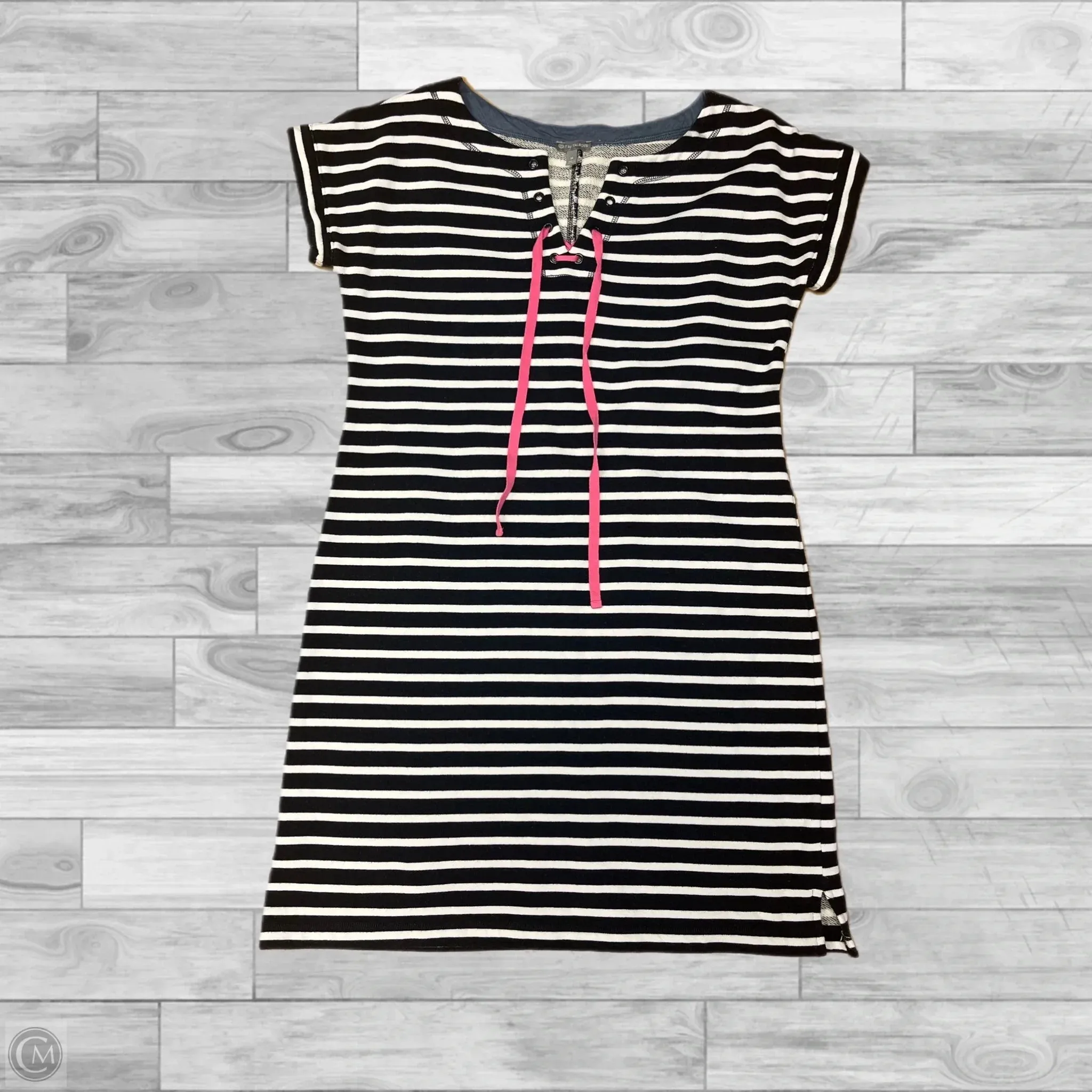 Dress Casual Midi By Talbots In Striped Pattern, Size: M
