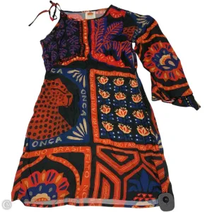 Dress Designer By Farm Rio In Black & Orange, Size: Xs