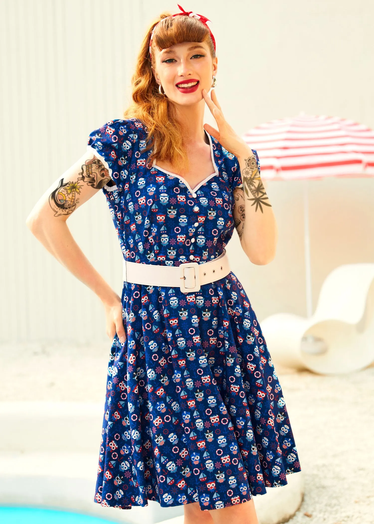 Drive In Delight Fit & Flare Dress