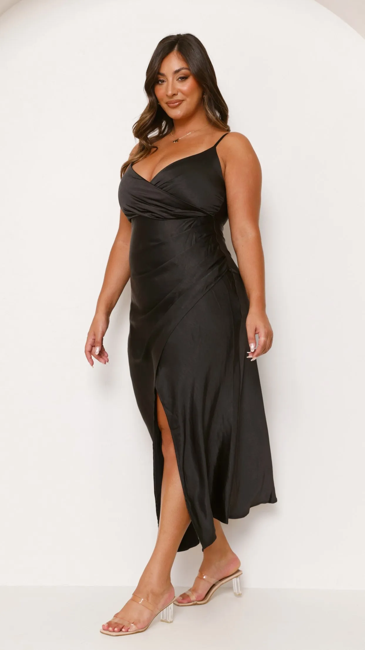 Elsa Midi Dress - Black