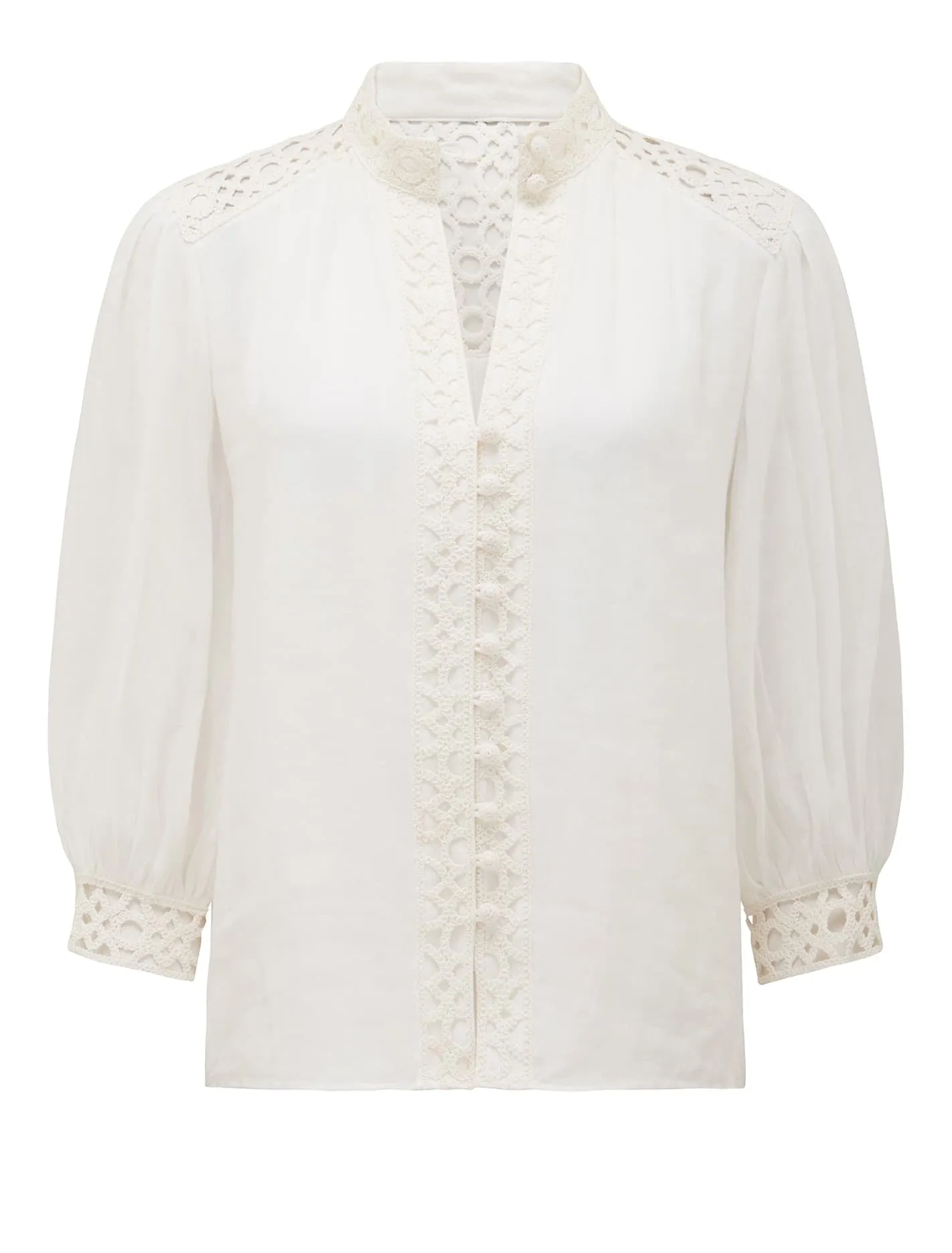 Florence Crochet Trim Blouse