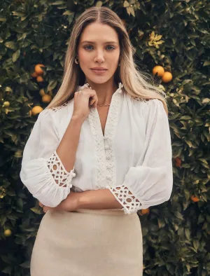 Florence Crochet Trim Blouse