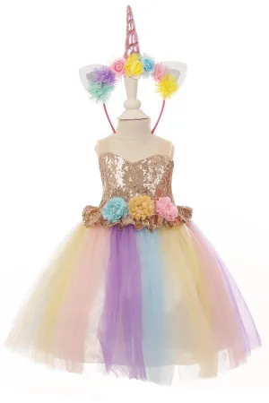 Flower Girls Dress Up Unicorn Tutu